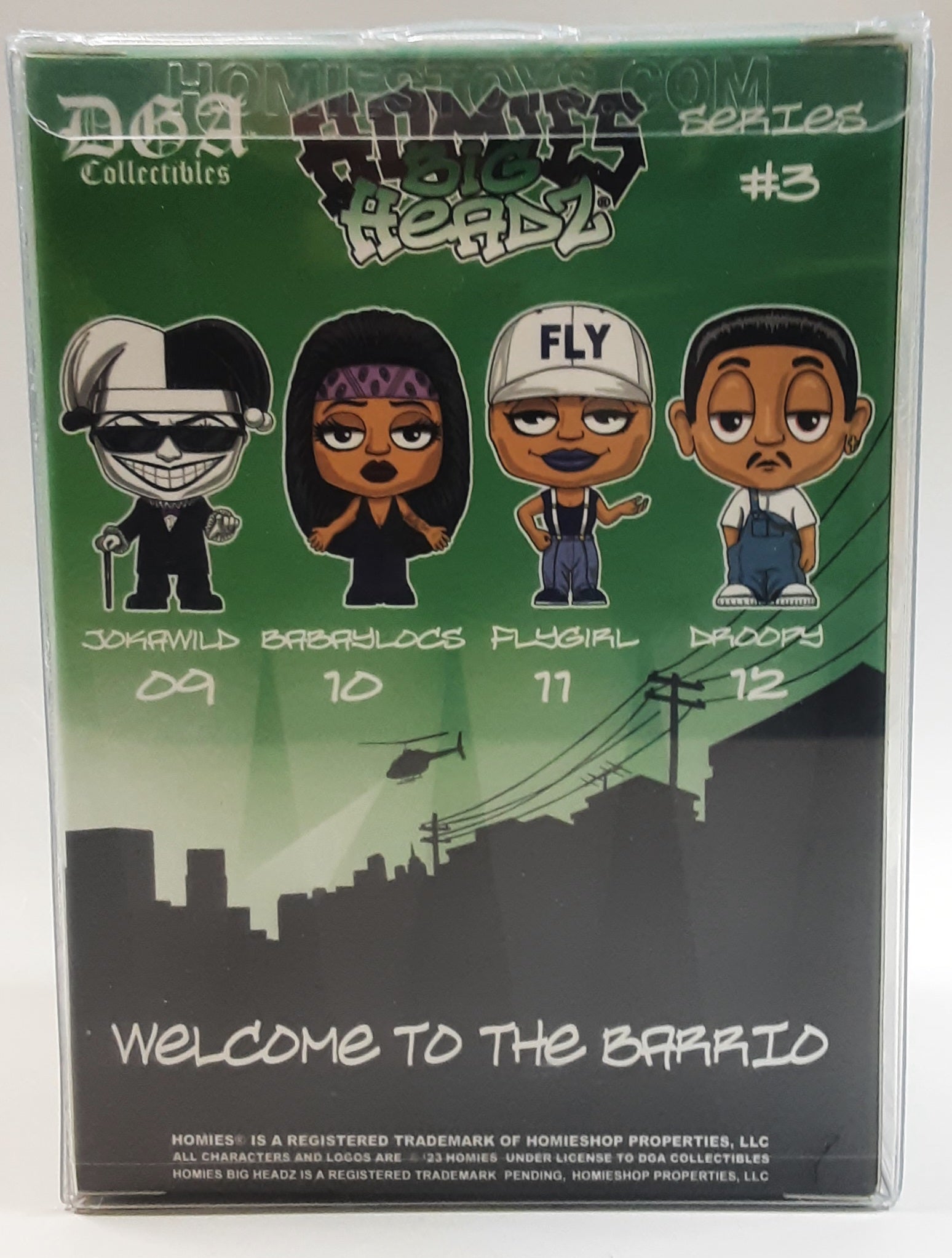 Homies Big Headz Night Glow released at the 2023 LA Comic Con Limited To 360 . DROOPY