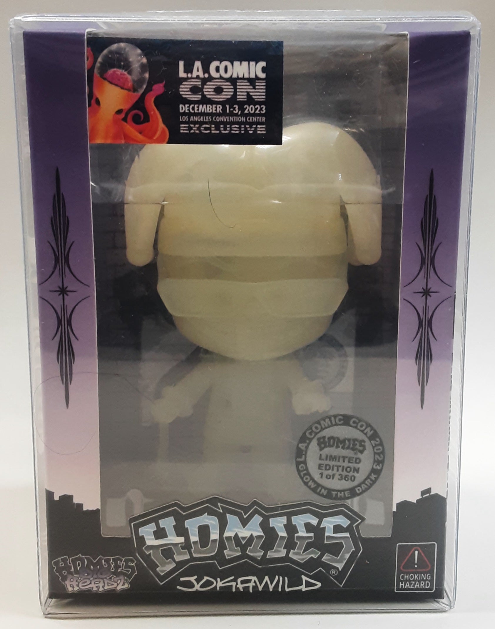 Homies Big Headz Night Glow released at the 2023 LA Comic Con Limited To 360 . JOKAWILD