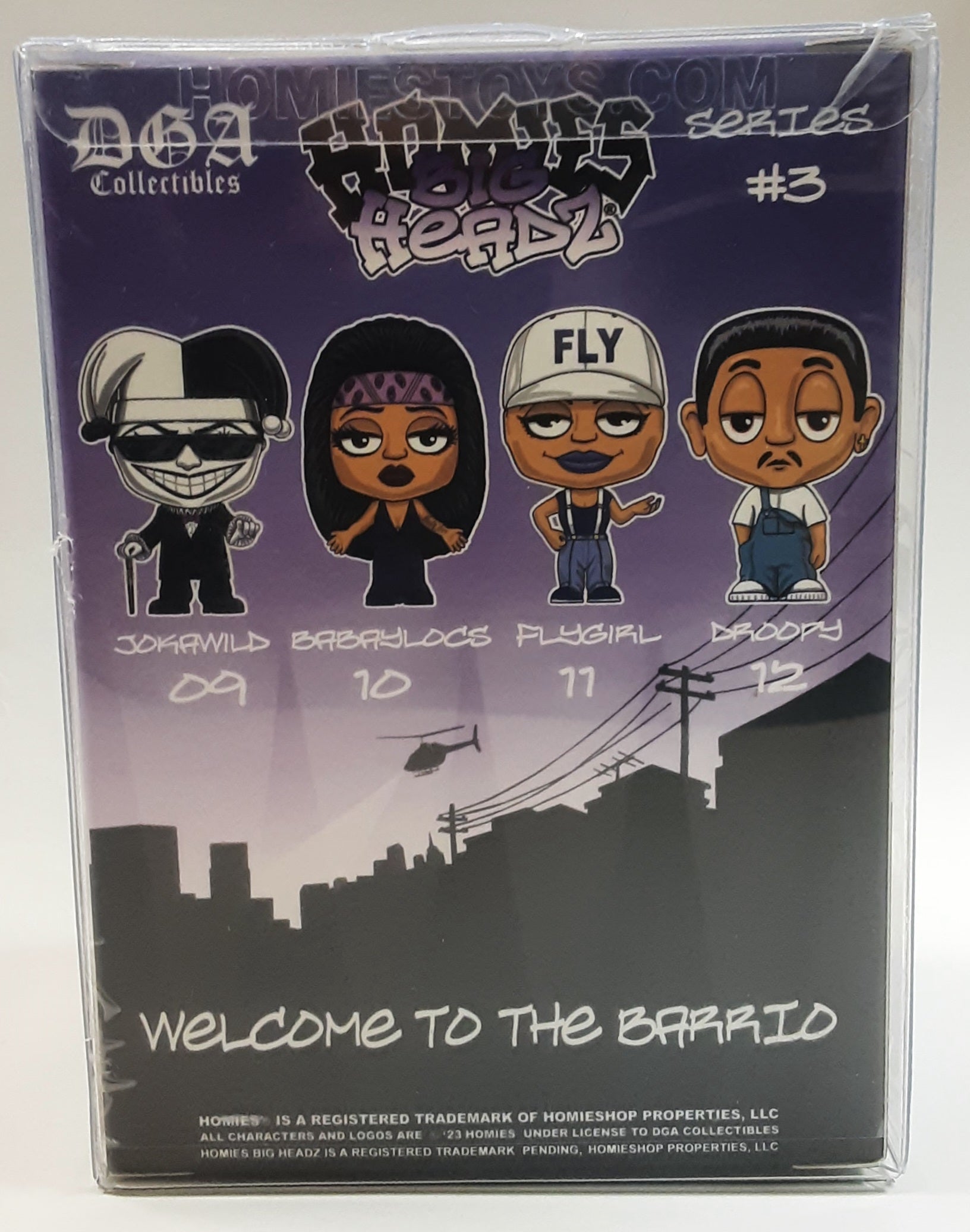 Homies Big Headz Night Glow released at the 2023 LA Comic Con Limited To 360 . JOKAWILD
