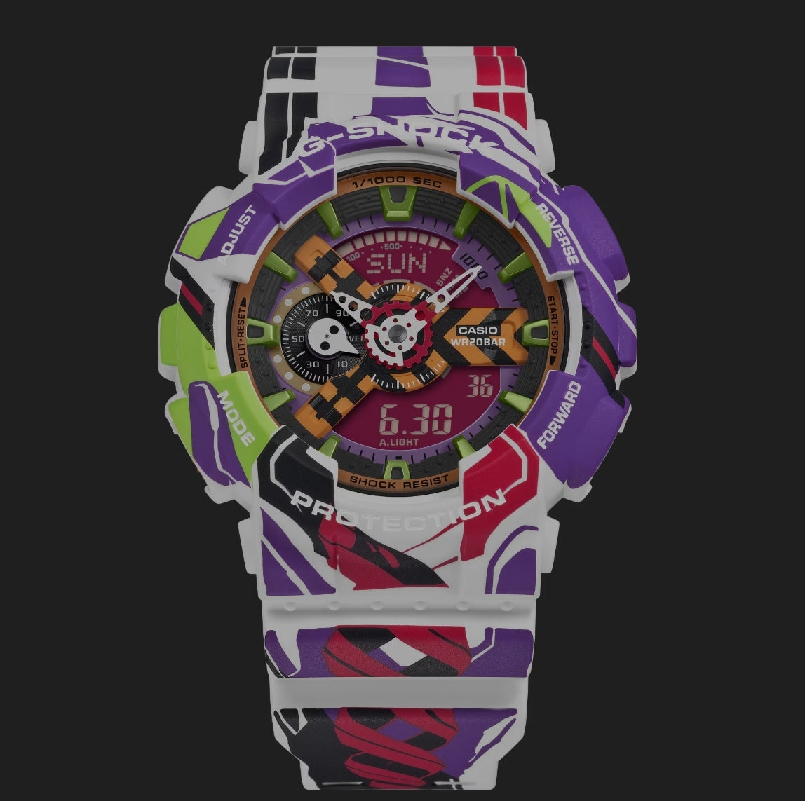G-SHOCK  EVANGELION  COLLABORATION ANALOG-DIGITAL
110 SERIES  GA110EVA307A