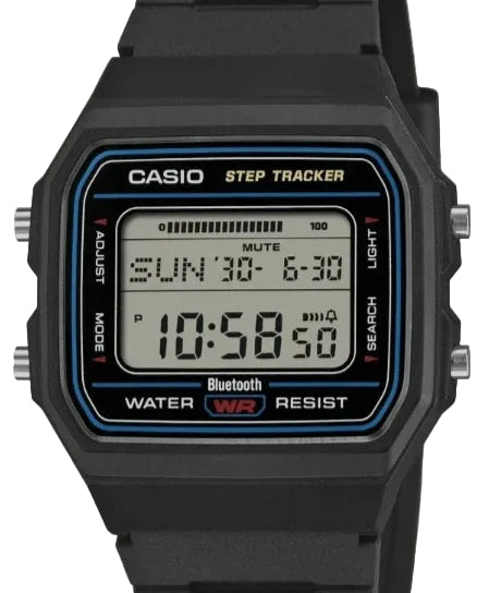 Casio Classic F-B100W Digital Step Tracker (38.1mm) Digital Display / Black Bio-Resin Band
