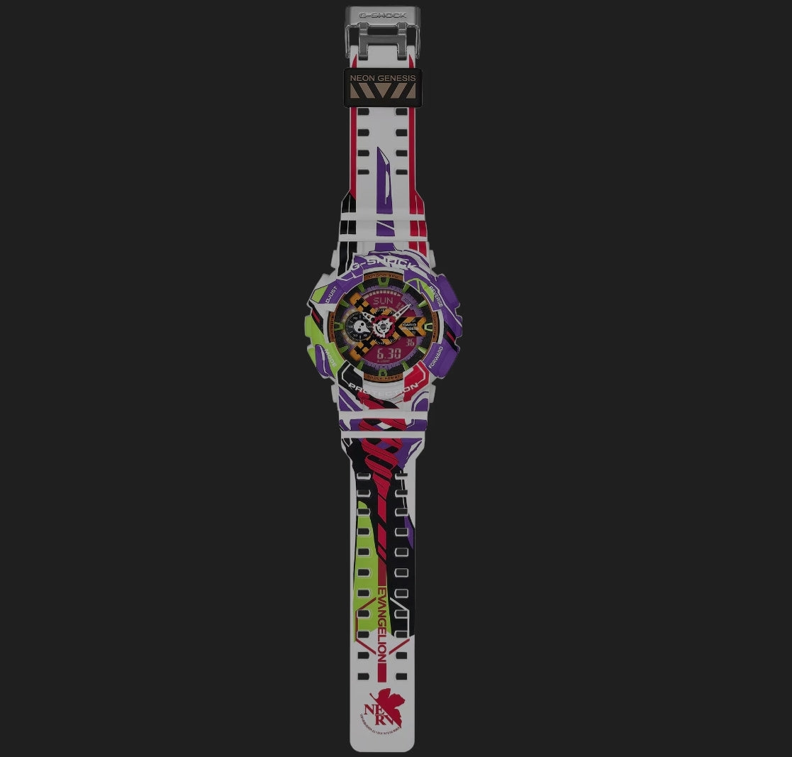 G-SHOCK  EVANGELION  COLLABORATION ANALOG-DIGITAL
110 SERIES  GA110EVA307A