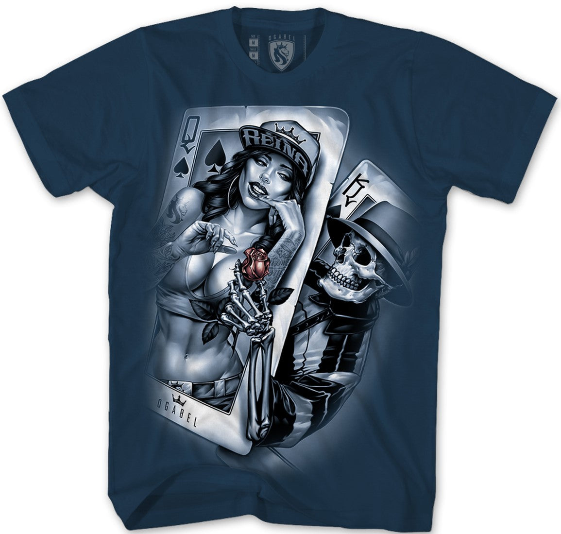 Gangsta Love (Navy) tee