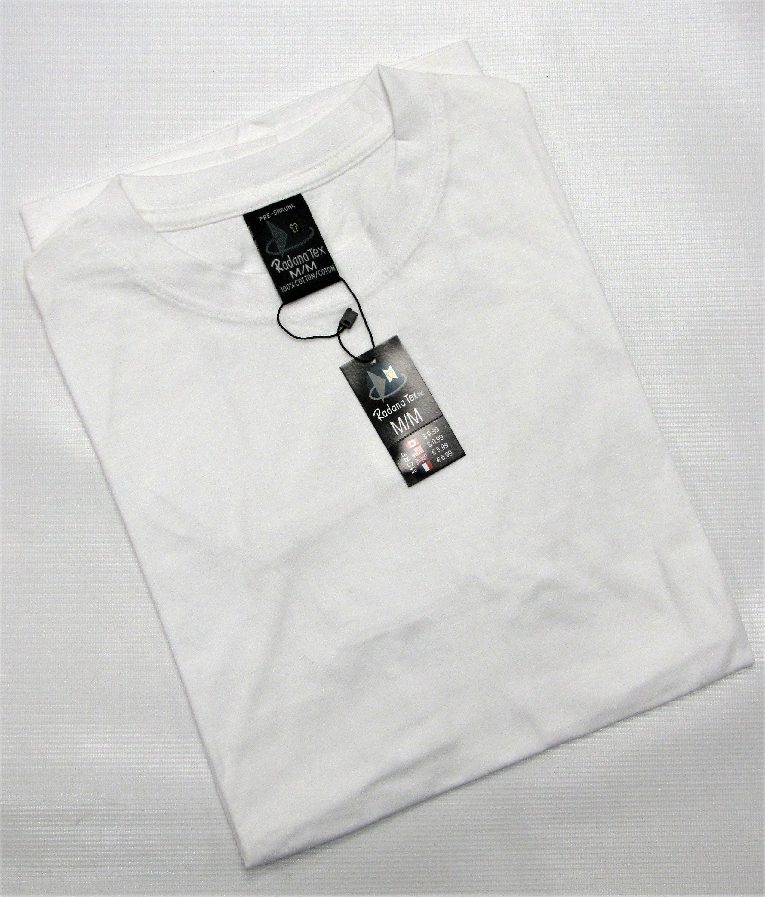 Radanatex White Tee Pack of 5pcs